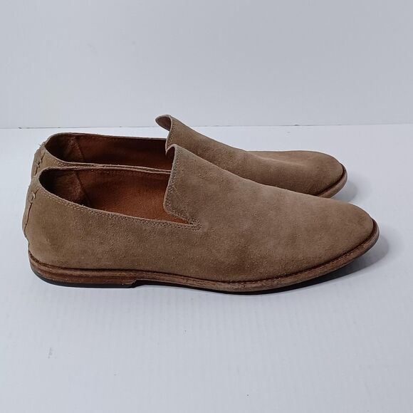 Frye Shoes Mens 10.5 Suede Loafers Slip On Ash Venetian Leather Casual Dress - Picture 6 of 10